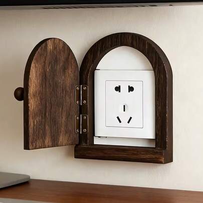 Tấm che ổ cắm điện bằng gỗ thủ công, không dùng điện, cấu trúc gỗ được làm thủ công, có thể che và trang trí ổ cắm, chống bụi, thích hợp cho tường phòng khách, trang trí phòng ngủ, nội thất nhà ở, phòng chơi game, khách sạn, nhà nghỉ
