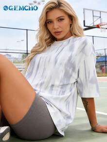 GEMCHO Camiseta de manga corta casual con estampado para mujer, primavera - Multicolor - Ver 4