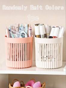 Hộp đựng cọ trang điểm hình miệng xúc xích, hộp đựng đồ dùng văn phòng tối giản, thích hợp cho văn phòng phẩm/học sinh, hộp đựng đồ dùng văn phòng phong cách tối giản cho mùa tựu trường. - Nhiều màu - Xem 9