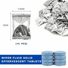 Effervescent Windshield Washer Tablets, 1 Tablet Makes 4L Concentrated Cleaner, 10 Pack Auto Glass Cleaner For Car Owners & Vehicle Maintenance - A - View 7