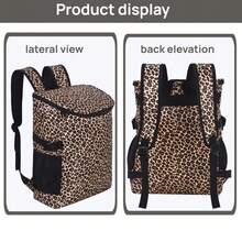 Mochila Térmica Isolada para 40 Latas - Bolsa Térmica Portátil à Prova de Vazamentos Unissex com Compartimentos, Adequada para Praia, Viagem, Piquenique, Caminhada, Churrasco, Bolsa de Almoço para Acampamento - Multicolorido - Visão 8