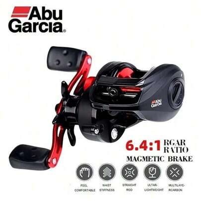 Garcia BMAX3 Fishing Reel, Ambidextrous, 6.4:1 Gear Ratio, 8kg Max Drag, 5 Ball Bearings, Metal Body