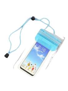 1 pieza Bolsa impermeable para teléfono, diseño triple impermeable, compatible con pantalla táctil, apta para nadar, bañarse, funda impermeable para teléfono - Multicolor - Ver 5