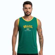Embroidered Brazil Tank Top - 綠色 - 查看 1