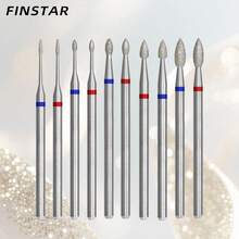 3/32英寸俄罗斯金刚石指甲钻头 - 专业指甲角质层和底部清洁研磨钻头,电动美甲工具,用于去除老茧 - 彩色 - 查看 3