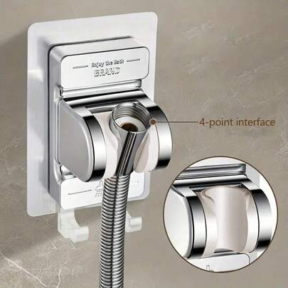[No Drilling Required] Adjustable Shower Head Holder - High Strength Suction Cup Wall Mount For Handheld Shower Head
