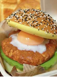 High-Quality Creative Squishies Layered Hamburger Toy, Detachable Squeeze Stress Relief Toy, Super Large Slow Rebound Pressure Relief Gadget - Multicolor - View 7