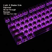 Backlit Personalized Keycaps With Transparent Side Engraving, Fit For 60-108 Keys Mechanical Keyboard - View 4