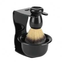 3 PCS Professional Men Shaving Brush Stand Holder Bowl Set - Multicolor - View 10