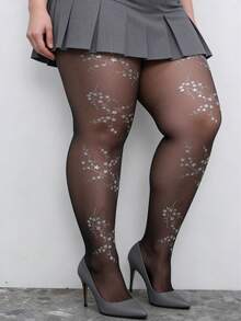 Quần tất nữ in họa tiết bóng, quần tất mỏng không đường may, tất da chân gợi cảm, tất đen quyến rũ. - Nhiều màu - Xem 1