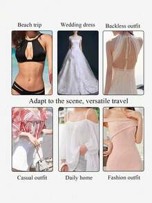 2片/4片装硅胶胸垫内衣衬垫，小胸聚拢扁平胸部使其看起来更大，防水假胸垫，泳衣比基尼文胸内置隐形胸垫 - 彩色 - 查看 10