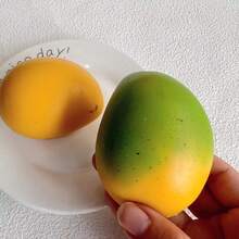 1个芒果造型挤压玩具，变色减压慢回弹挤压玩具，水果挤压玩具，减压挤压玩具，恶作剧玩具，装饰品，质地柔软，粘性好，趣味十足，节日理想礼物，焦虑时挤压即可缓解压力 - 彩色 - 查看 9