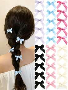 50 piezas/paquete Pasadores de pelo con mariposas pequeñas de colores aleatorios, adecuados para uso diario - Multicolor - Ver 2