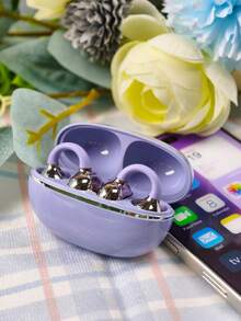 Auriculares Bluetooth de oreja abierta, proporcionan audio de alta definición y cancelación de ruido para llamadas. Disponibles en colores macaron, multifuncionales y de moda, adecuados para viajes al aire libre, deportes y camping de mujeres. Compatibles con teléfonos inteligentes, computadoras y otros dispositivos, con larga duración de la batería. - Ver 15