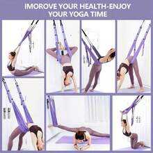 1pc Home Aerial Yoga Strap - Waist Training, Shoulder & Back Stretching, Door Hanging Inversion And Backbend Stretching Strap - Multicolor - View 2