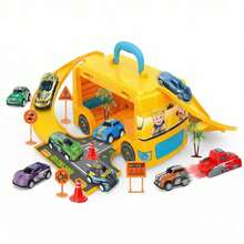Kids Storage Bus Toy, Multi-Person Interactive Toy Car, Birthday/Holiday/Christmas Gift For Boys And Girls - 收納巴士 - 查看 1