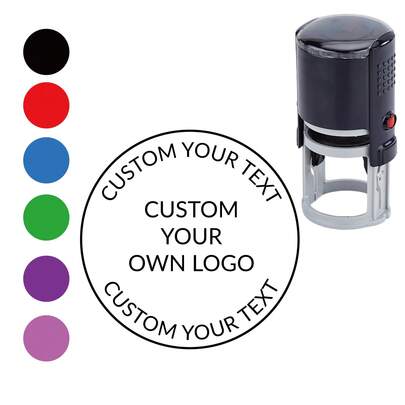 Personalisierter Logo-Stempel, individualisierte Grafik, selbstfärbender Stempel, personalisierter kommerzieller Logo- & Textstempel - 4 verschiedene Größen - 5 Tintenfarben-Optionen, Schulanfang, multifunktionaler Stempel, dekorativ, minimalistisch modern