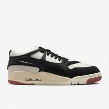Nike Jordan Air Jordan 4 RM 舒適休閒 低筒 復古籃球鞋 男款白黑色 - 黑與白 - 查看 4