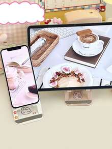 Foldable Desktop Phone Holder, Card-Style Tablet Stand, Ultra-Thin 4-Level Adjustable Holder - Multicolor - View 2