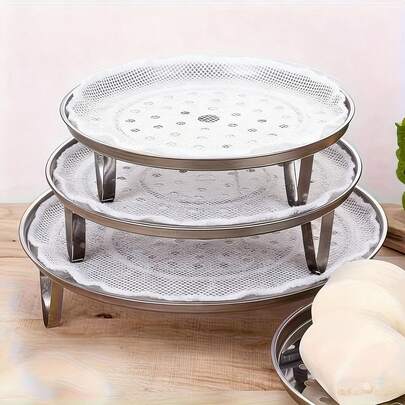 بخاخ للطهي. رف بخاخ من الفولاذ المقاوم للصدأ - مناسب لتخزين أواني الطهي والملحقات المطبخية، إدراجات بخاخ دائرية متعددة الطبقات، بخاخ موموا مع رف علبة الملحقات. مثالي للاستخدام في مطابخ المنزل. مساعد صغير للمطابخ المنزلية مع أقدام قابلة للإزالة وميزات سهلة التنظيف. يأتي المنتج بأحجام مختلفة، مما يجعله مثاليًا لتبخير الخضروات والمأكولات البحرية في المنزل.