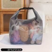 1 Peça Bolsa Impermeável para Maiô, Bolsa de Uso Duplo Seco e Úmido em Tecido Oxford com Alça e Zíper, Bolsa Impermeável para Roupas para Viagem, Academia, Praia - Multicolorido - Visão 4