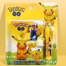 pokemon 2/4/8 piezas Cuaderno de Bolsillo de Monstruos de Bolsillo con Bolígrafo, Bloc de Notas de Espiral, Regalo de Estudiante, Adecuado para Vacaciones, Fiestas, Regalos Pequeños (Bolígrafo y Cuaderno son una Combinación Aleatoria) - Multicolor - Ver 7