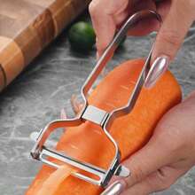 2pcs Stainless Steel Potato Peeler, Multifunctional Kitchen Tool With Sharp Rotatable Blade, Suitable For Peeling Fruits And Vegetables - Multicolor - View 4