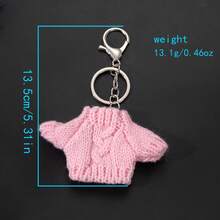 1pc Mini Sweater Keychain, Backpack Charm, Cute Bag Accessory And Phone Charm - Multicolor - View 5