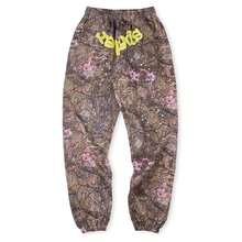 Spider Web Fashion Hip-Hop Printed Flower Hoodie, European And American Brand Large-Sized Loose Men's And Women's Hooded Sweatshirt Set - ngụy trang - Xem 4