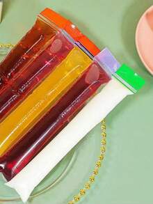 200pcs/Set Double Seal DIY Popsicle Bags, Ice Cream Mold, Crushed Ice Bags, Portable Ice Pop Bags, Popsicle Ice Cream Self-Sealing Bags - Popsicles - View 3
