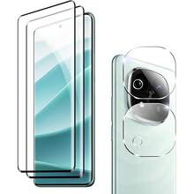 Tempered Glass Screen Protector For Xiaomi Note 15Pro / Note 15Pro 5G / Note 15 Pro+ / Note 15 / Note 14 Pro / NOTE 13 PRO+, Curved Edge, Black Border, High Definition, Anti-Fall, 3D Clear Tempered Glass Screen Protector, Rear Camera Lens Protector, Camera Lens Protector Pad, Protector - Clear - View 8