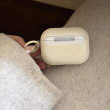蓝色条纹腊肠犬+环形耳机保护套，兼容苹果Pro3/Pro2/AirPods4/AirPods3/AirPods2，时尚女士耳机保护套，简约耳机保护套，苹果耳机保护套，苹果耳机套 - 米白色 - 查看 3