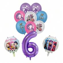 Bộ trang trí tiệc sinh nhật chủ đề nhạc disco cho bé gái, bóng bay trang trí bằng cao su, bóng bay số, đồ dùng trang trí tiệc mừng em bé chào đời, quà tặng, đồ chơi. - Bộ bóng bay - Xem 9