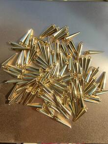 20/100 chiếc mặt dây chuyền hình gai nhọn, hình nón, thích hợp để tự làm vòng cổ, vòng tay, bông tai, móc khóa. - Bạc - Xem 5