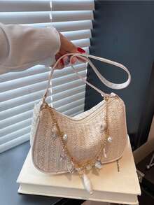 New Minimalist Textured Women's Bag, Shoulder Crossbody Handbag Tote Small Square Backpack, Casual Commute Student Daily Lightweight Durable Niche Design Fashion Bag - Multicolor - View 6