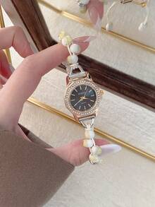 Fashionable Design Women's Quartz Watch Exquisite And Compact Suitable For Daily Matching Birthday/Graduation Gifts Leisure Party Banquets - Gold - View 5