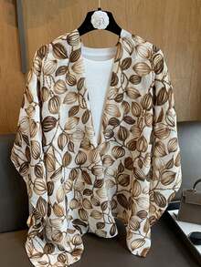 1 件柔和叶子箔印围巾/披肩 - 彩色 - 查看 1