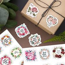 50pcs/4sheets Happy Mother's Day Stickers, Floral Design Mother's Day Stickers, Self-Adhesive Holiday Decals For Gift Wrapping, Scrapbooking, Journals, Laptops, Water Bottles & More - Multicolor - View 6