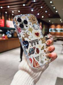 Mysterious Retro & Y2K Baddie Design Shockproof Protective Case Compatible With IPhone 14 Pro Max, 13/12/11/Pro Max, 15 Pro Max, XR/XS Max/XS, Soft 7/8, Wave Edge 16/16 Pro Max, 13 Pro Max, 17, 17 Air, 17 Pro Max, 12 Mini, Fashionable Gift For Women And Men - Multicolor - View 3