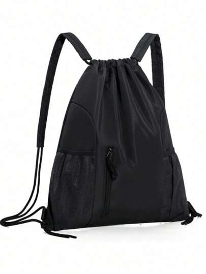 大量现货 新款防水尼龙抽绳背包 纯色旅行户外健身包 简约户外旅行背包 周末夏季假期公文包 随身携带休闲黑色个性化包 单肩包 黑色包 旅行必备书包 露营返校包 沙滩包 笔记本电脑包 运动生活 男士包 背包 旅行必备 大号包 春季大学包 男士必备书包 学校背包 旅行文具背包 露营配件 可折叠背包
