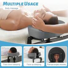 Reposacabezas de masaje para cama cuna de masaje ajustable en casa accesorio portátil para cama de masaje kit de reposo para mesa de masaje para cama de salón almohada boca abajo después - Grisoscuro - Ver 6