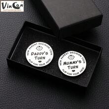 VINCAN [Funny Coin] 1pc Funny New Parents Decision Coin | Double-Sided Stainless Steel | "New Daddy's Turn" Flip Design With Heart Illustration | Gift For Expecting Moms & Dads | Shower Or Pregnancy Announcement Present - Coin - View 4