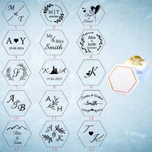 Personalized Laser Engraved Double Slot Acrylic Top Ring Box, Velvet Ring Box, Custom Hexagonal Ring Box, Luxury Ring Box, Engagement Ring Box, Antique Ring Box, Proposal Ring Box - Multicolor - View 17