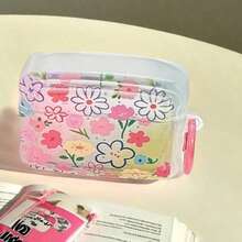 Shockproof Floral Colorful Floral Earphone Case Compatible With Apple Bluetooth Earphones 2nd/4th Gen Protective Cover For New Pro 3 Soft Shell Case Spring Easter Gift - Clear - View 11