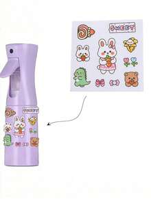 6-Piece Set/Hair Care Tool Set, Including Cartoon 3D Relief Sticker, Ultra-Fine Spray Continuous Spray Bottle (6.8 Ounces/200 Ml), Square Cartoon Bubble Ball Comb, And Edge Brush Brush. - Multicolor - View 5