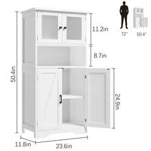 Techigher Storage Cabinets - White - View 8