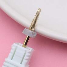 Easy Nail 1pc Golden Plated Tungsten Carbide Nail Drill Bit – 2.35mm Shank Nail File Bit For Removing Gel Polish & Smoothing Steps - Multicolor - View 6