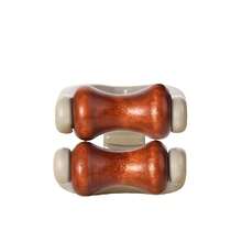 1pc Natural Wooden Finger Pressure Massage Roller - Portable Soothing Hand And Knuckle Massager - Multicolor - View 5