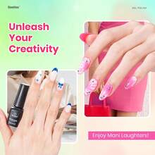 Beetles Spring Gel Polish Set - Fingertip Palette, 32 Colors Valentines Polish Set With Base Top Coat - 25 Màu Sắc Bốn Lần Duyên Dáng - Xem 4