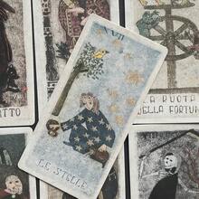 78 piezas Juego de Cartas de Tarot Vintage, Sistema Marsellés, Versión Italiana, Juego de Fiesta de Ocio, Cartas de Adivinación, Regalo de Vacaciones - idioma italiano - Ver 6